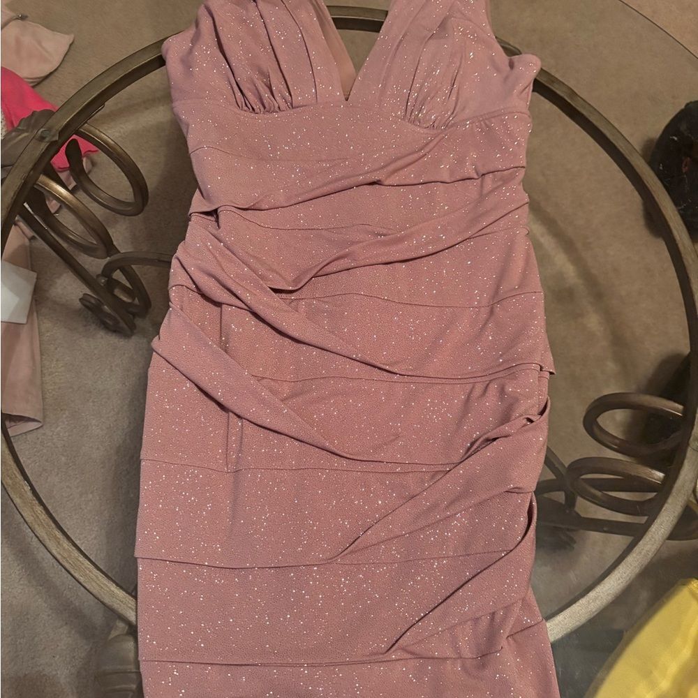Windsor Pink Sheath Midi Dress Sweetheart Neckline